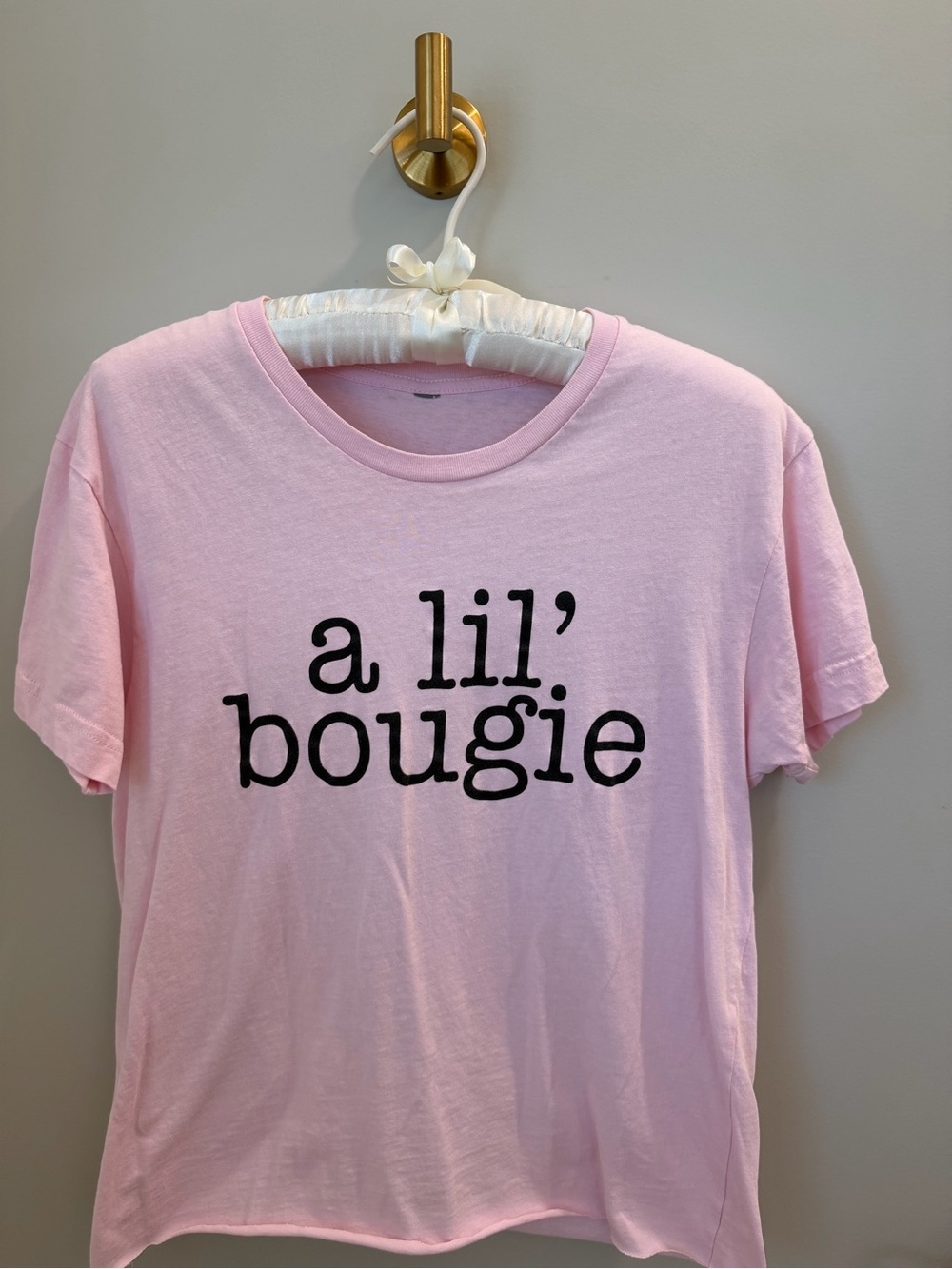 Woman’s Pink 'a lil' bougie' Graphic Tee